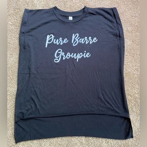 Pure Barre Groupie high low sleeveless tee
